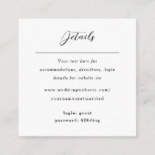 Einfache minimalistische schwarzweiße uAwg qr-Code Begleitkarte (Rückseite)