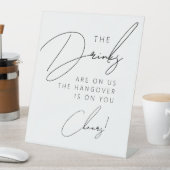Einfache Minimalistische Script-Funny Wedding Drin Sockelschild (In Situ)