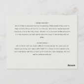 Einfache Minimalistische Script Heart Baby Dusche Postkarte (Rückseite)