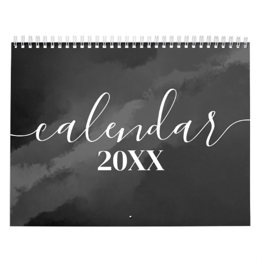 Einfache Minimalistische Script-Kalligrafie Kalender (Titelbild)