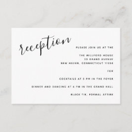 Einfache Minimalistische Script-Moderne Hochzeitse Begleitkarte