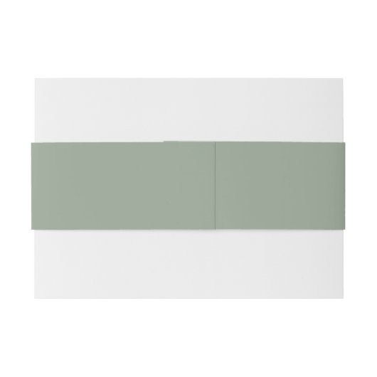 Einfache Minimalistische Script-Sage Grüne Hochzei Einladungsbanderole (Rückseitenbeispiel)