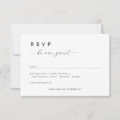 Einfache Minimalistische Seien Sie unser Gast Hoch RSVP Karte (Vorderseite)
