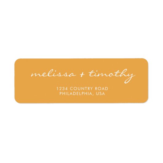 Einfache Minimalistische Senf-Gelbe Hochzeitadress (Vorne)