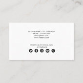 Einfache Minimalistische Signatur Visitenkarte (Rückseite)