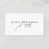 Einfache Minimalistische Signatur Visitenkarte (Vorderseite)