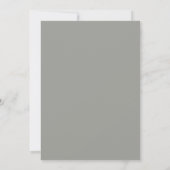 Einfache Minimalistische Silver Gray Wedding Save The Date (Rückseite)