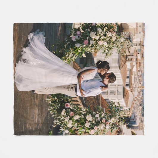 Einfache Minimalistische Single Foto No Text Fleecedecke (Vorderseite (Horizontal))