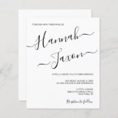 Einfache Minimalistische Skriptbezeichnung Hochzei (Vorne/Hinten)