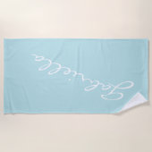 Einfache Minimalistische Skriptbezeichnung Pasta A Strandtuch (Vorderseite)