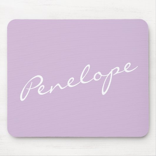Einfache Minimalistische Skriptbezeichnung Pastell Mousepad (Vorne)