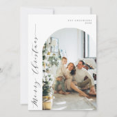 Einfache Minimalistische Skripte Frohe Weihnachten (Vorderseite)