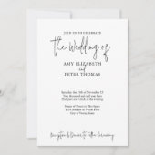 Einfache, Minimalistische Skripte - QR - BW Weddin Einladung (Vorderseite)