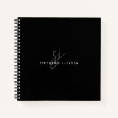 Einfache Minimalistische Skriptinitialen für Schwa Notizblock (Vorderseite)