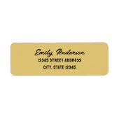 Einfache Minimalistische Skriptrückgabeadresse (Vorne)