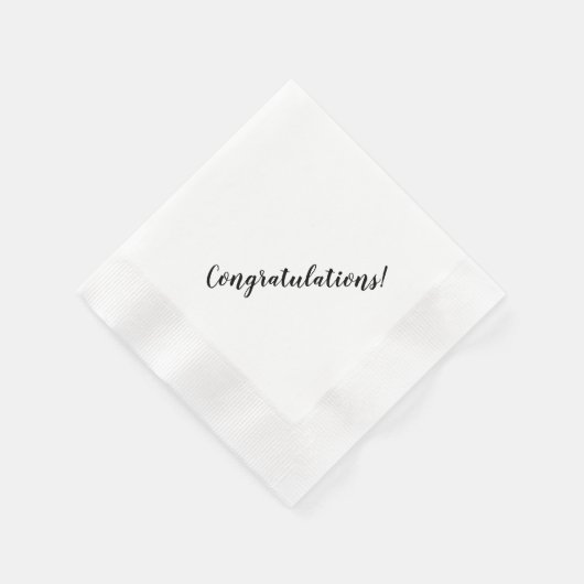 Einfache Minimalistische Skripttypografie-Begrüßun Serviette (Ecke)