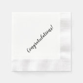 Einfache Minimalistische Skripttypografie-Begrüßun Serviette (Vorderseite)