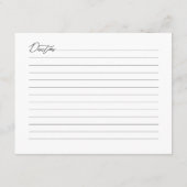 Einfache Minimalistische Skriptzugriffskarte Begleitkarte (Rückseite)