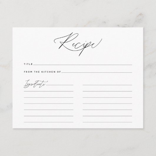 Einfache Minimalistische Skriptzugriffskarte Begleitkarte (Vorderseite)