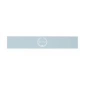 Einfache Minimalistische Soft Icy Blue Monogram We Einladungsbanderole (Flach)