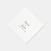 Einfache Minimalistische Spanische Hochzeit Napkin Serviette (Ecke)