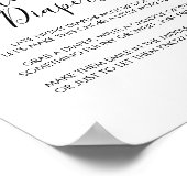 Einfache Minimalistische Spätabwanderer-Anmeldung Poster (Ecke)