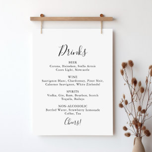 Einfache Minimalistische Speisekarte Poster
