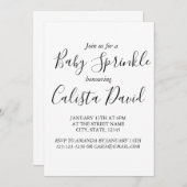 Einfache minimalistische Sprinkbrille Einladung (Vorne/Hinten)