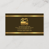 Einfache Minimalistische Strickgolden-Zuhause Visitenkarte (Rückseite)