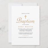 Einfache Minimalistische Taufe Einladung (Vorderseite)