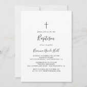 Einfache Minimalistische Taufe Einladung (Vorderseite)