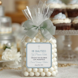 Einfache Minimalistische Taufe und erster Geburtst Quadratischer Aufkleber