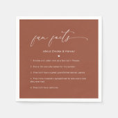 Einfache Minimalistische Terracotta Fun Fakten Hoc Serviette (Vorderseite)