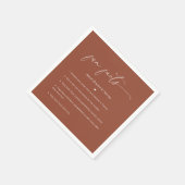 Einfache Minimalistische Terracotta Fun Fakten Hoc Serviette (Ecke)