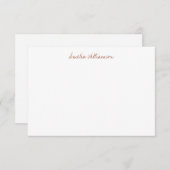 Einfache Minimalistische Terracotta-Handschrift Dankeskarte (Vorne/Hinten)