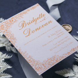 Einfache Minimalistische Terracotta Hochzeit Einla Einladung