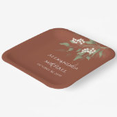 Einfache Minimalistische Terracotta Hochzeitskalli Pappteller (Gewinkelt)