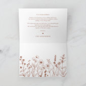 Einfache Minimalistische Terracotta-Wildblume Hoch Dankeskarte (Innenseite)