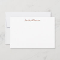 Einfache minimalistische Terrakotta-Handschrift