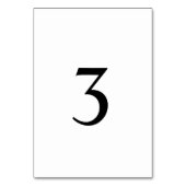 Einfache Minimalistische Tischnummer (Rückseite)