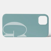 Einfache Minimalistische Tonal-Initial-Monogramm Case-Mate iPhone Hülle (Rückseite (Horizontal))