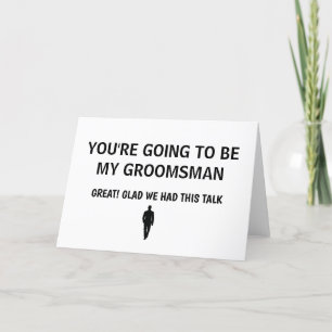 Einfache Minimalistische TRAUZEUGE-WEDD-Karte Dankeskarte