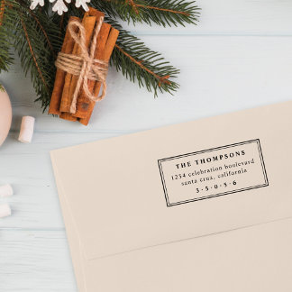 Einfache Minimalistische Typografie-Rücksendeadres Gummistempel