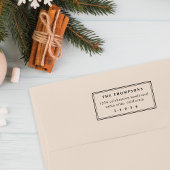 Einfache Minimalistische Typografie-Rücksendeadres Gummistempel