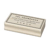 Einfache Minimalistische Typografie-Rücksendeadres Gummistempel (Stempel)