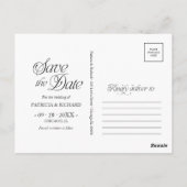 Einfache Minimalistische Typografie Termin vormerk Postkarte (Rückseite)