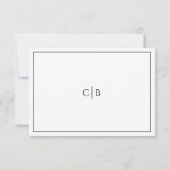 Einfache Minimalistische UAWG-Antwortkarte für das RSVP Karte (Rückseite)