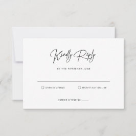Einfache minimalistische UAWG-Antwortkarte RSVP Karte