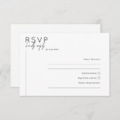 Einfache minimalistische UAWG-Antwortkarte RSVP Karte (Vorne/Hinten)
