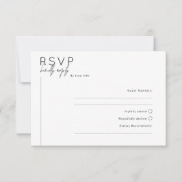 Einfache minimalistische UAWG-Antwortkarte RSVP Karte
